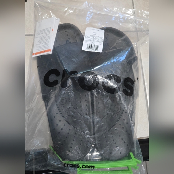 Crocs -slides.  Black. Size m10/w12 - Picture 5 of 5